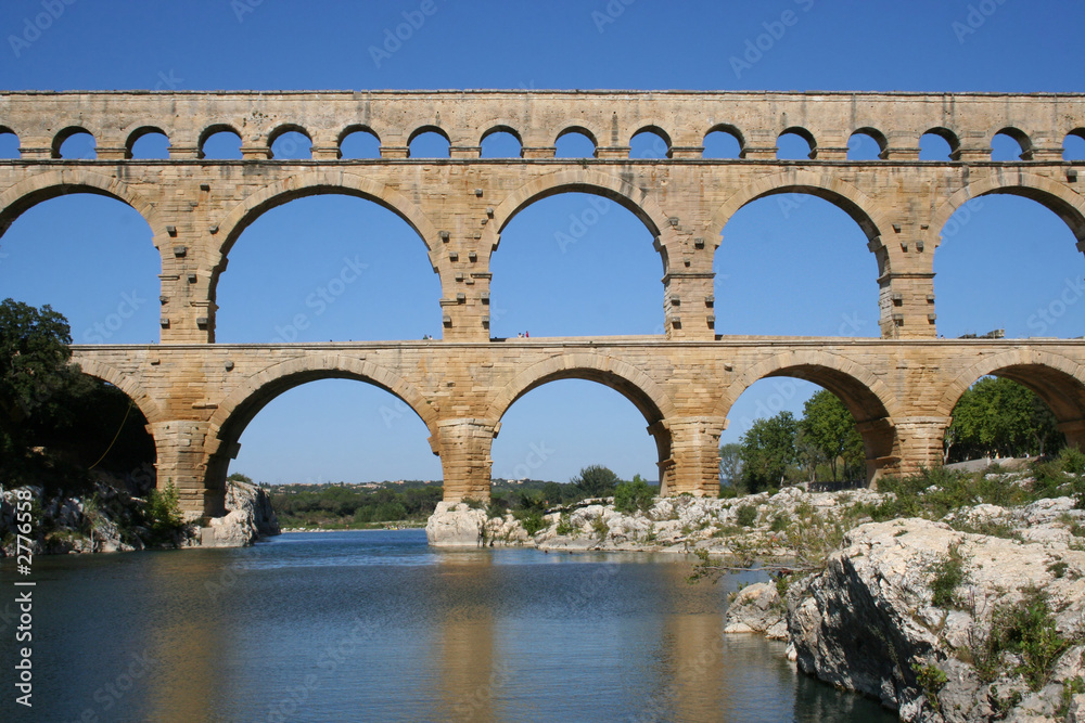 aqueduct at pont du gard southern france