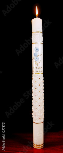 Canvas Print baptismal candle