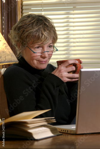 a baby-boomer works from home