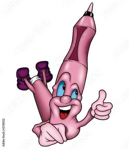 pink smiling marker