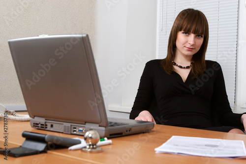 business woman in office