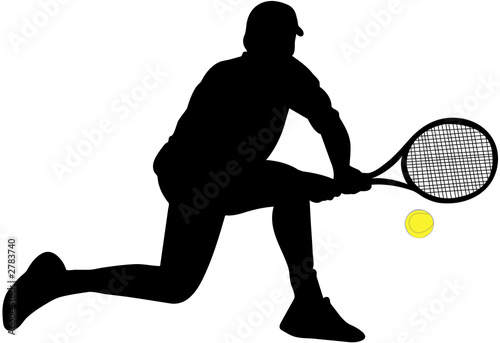 tennis player silhouettes
