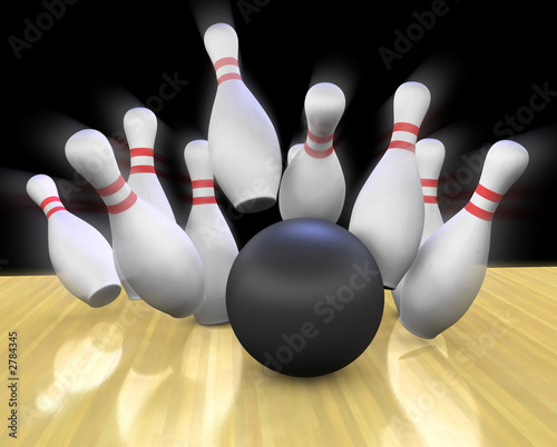 Vászonkép bowling strike