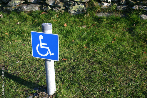 disabled sign in car park