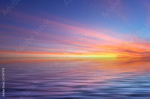 abstract ocean and sunset background