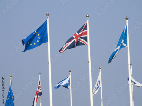 european union and uk flags