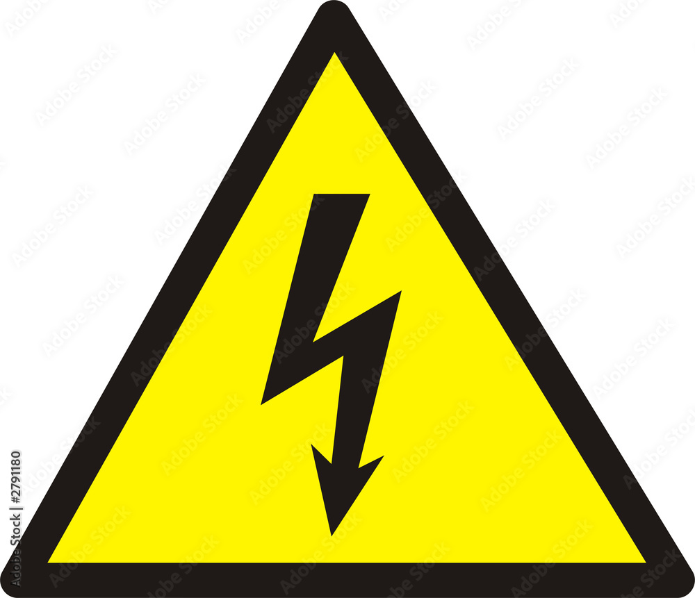 danger of defeat by an electric current. large siz danger of defeat by an electric current. large siz