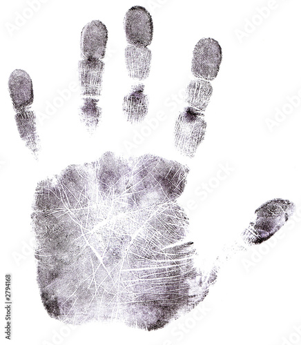 full hand black fingerprint