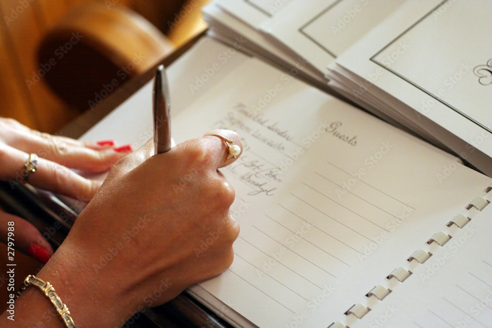 Foto guest book signing