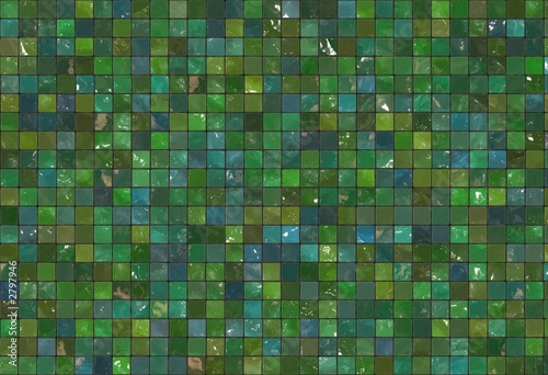 mosaico mattoni verde