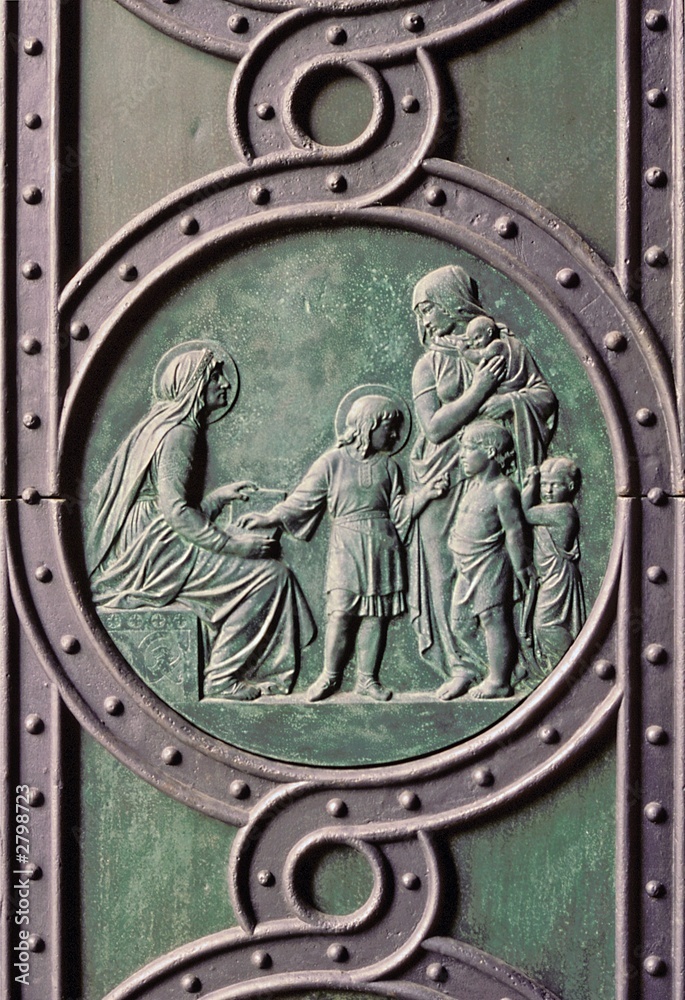 bronze relief sculpture