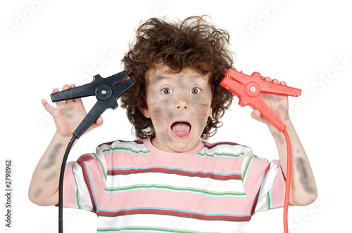 boy victim with electricity