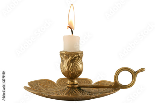 brass candleholder - horizontal