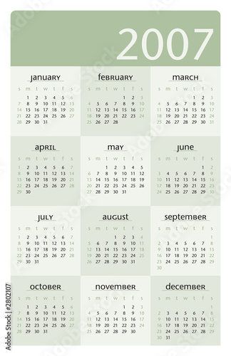 2007 planner calendar