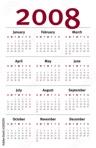 2008 planner calendar