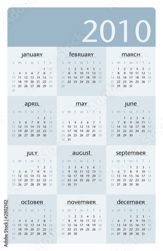 2010 planner calendar