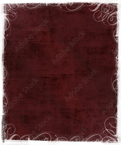 burgundy background with victorian frame