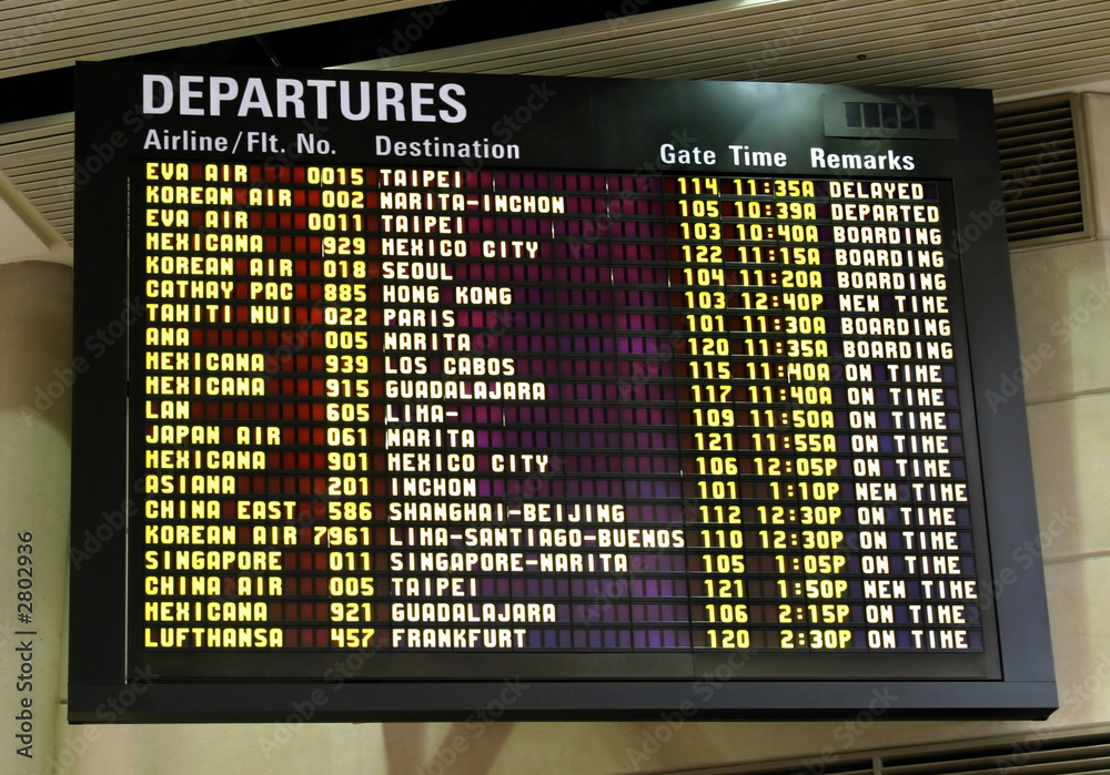 Fototapeta premium departure time