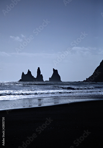 sea stacks iceland photo