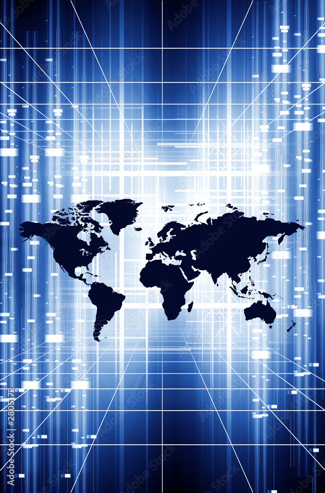 Obraz premium world map action