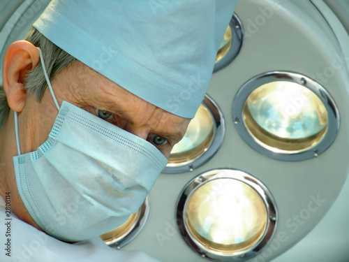 elderly physician in uniform