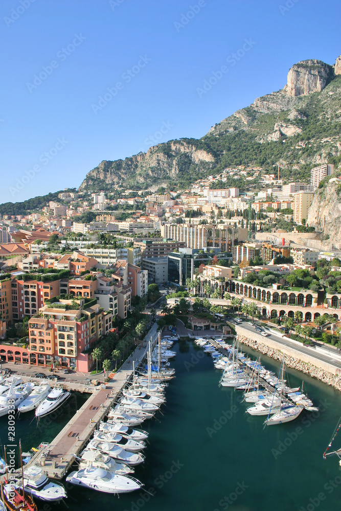 boats and yachts from monaco harbor