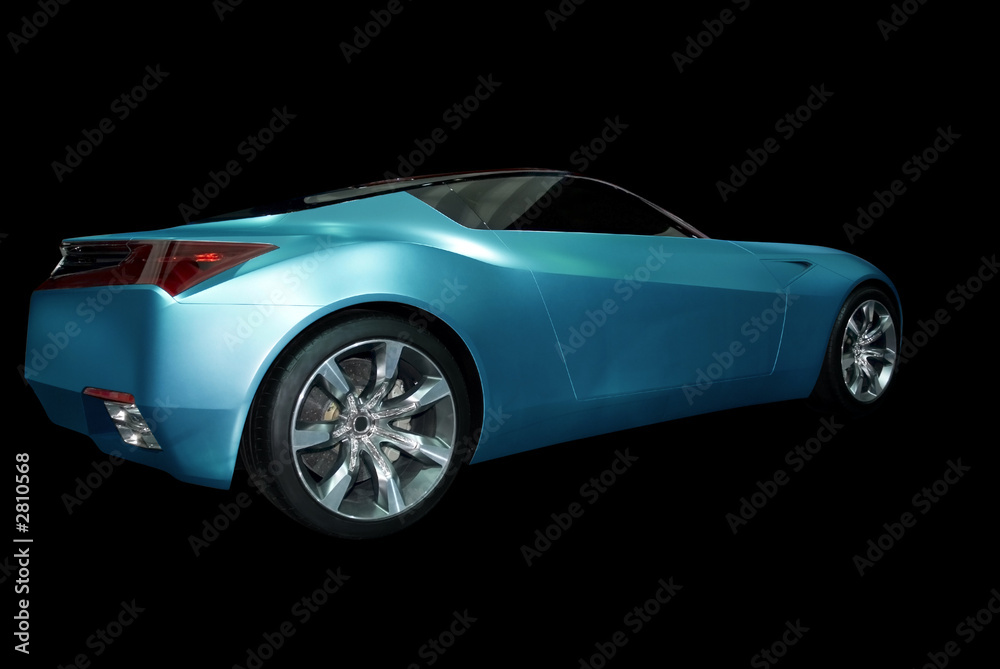 abstract blue sports car