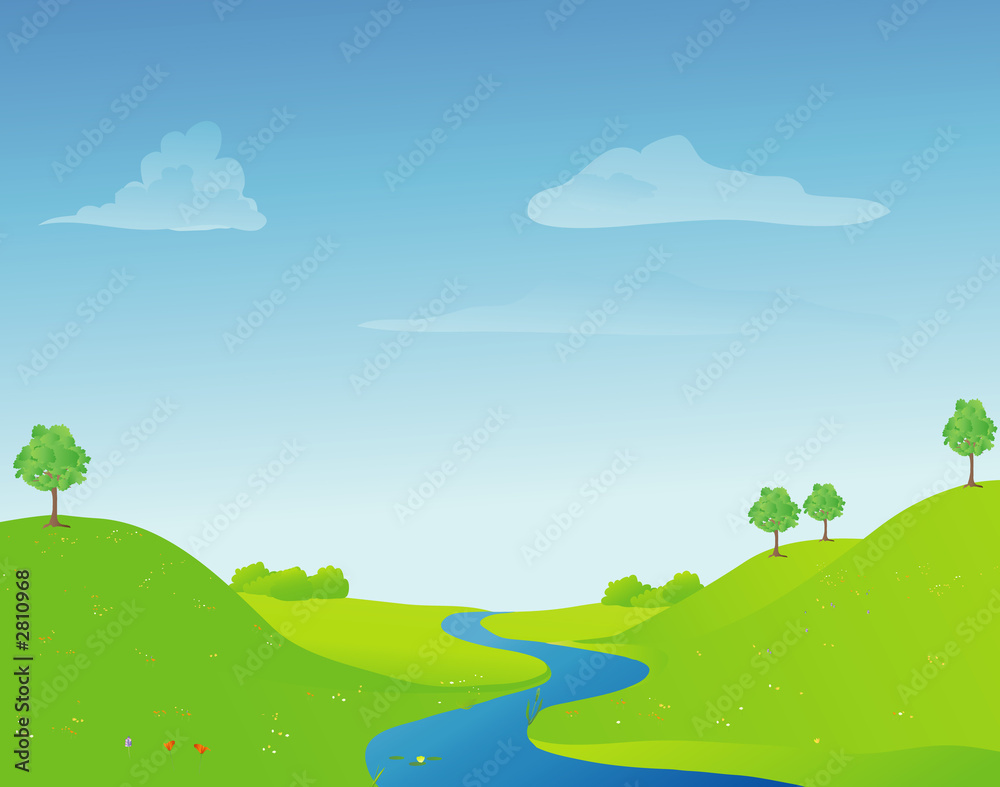 Obraz premium river in springtime
