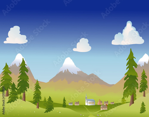 summer mountain village