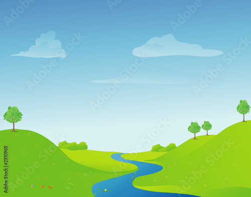 river in springtime