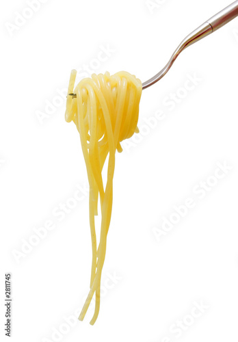pasta on fork