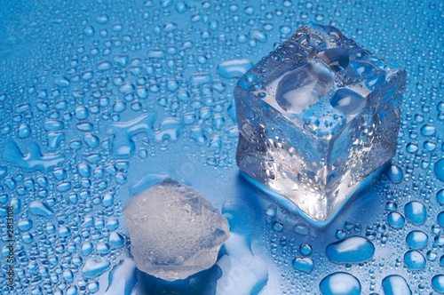 melting ice on blue background (3)