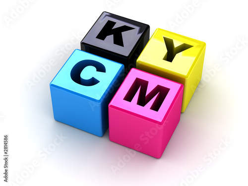 boxes with letters cmyk