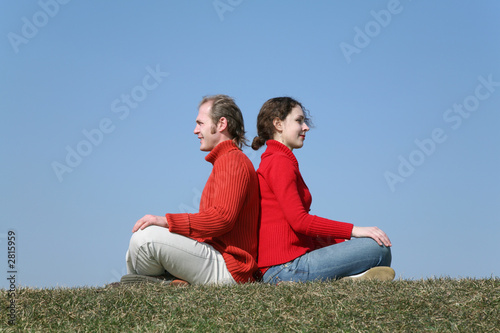 couple on meadow