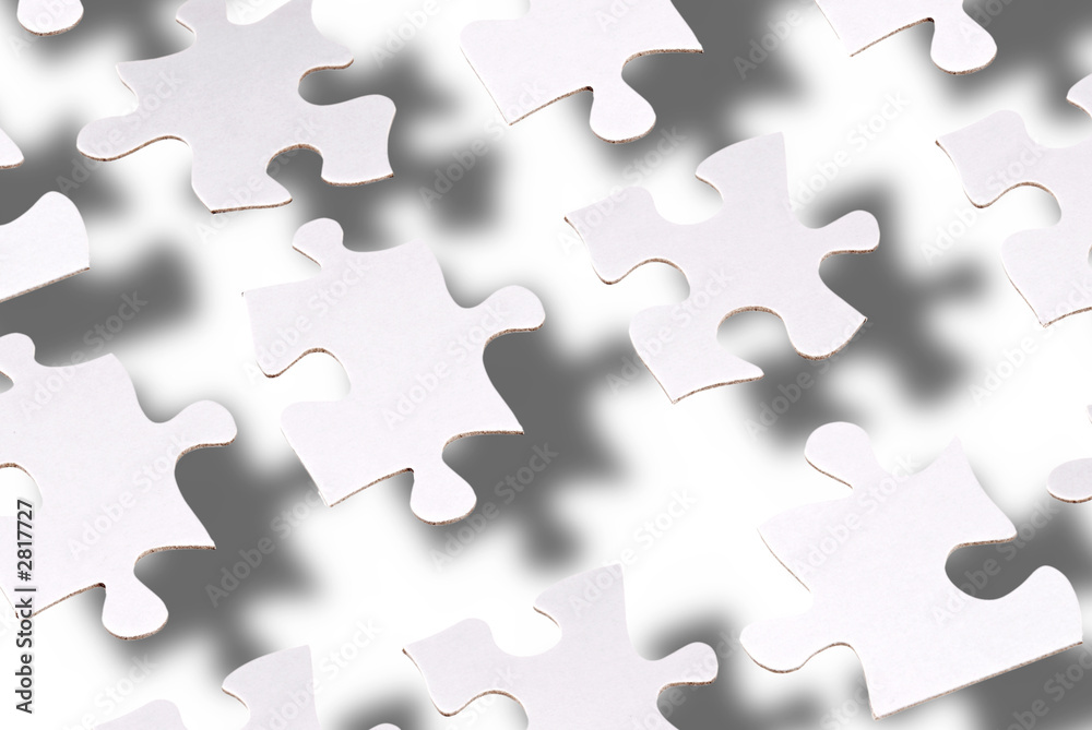 puzzle pieces floating puzzle pieces floating