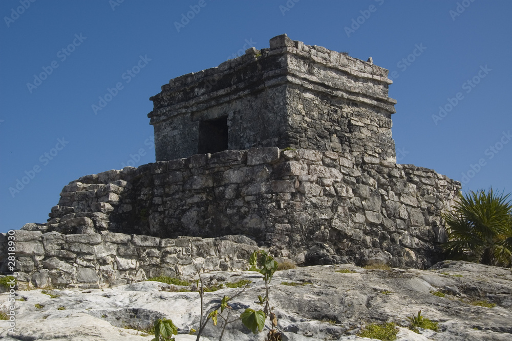 ruins of mayan temple at tulum ruins of mayan temple at tulum