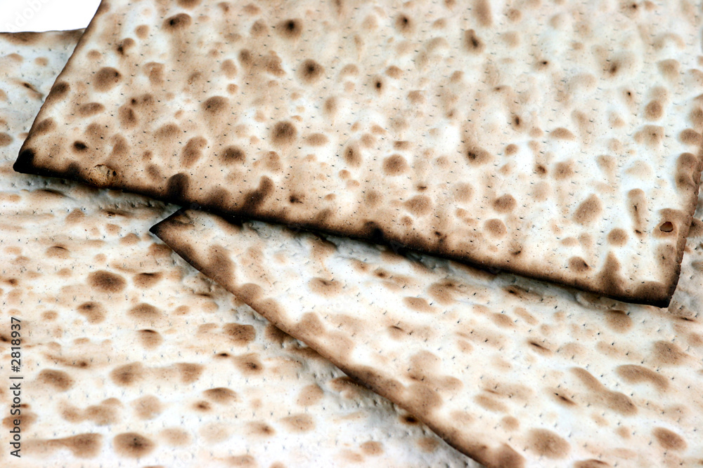 closeup of matzo