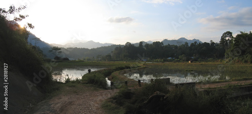 lake at the sunset from londa to kete kesu, rantepao, sulawesi i