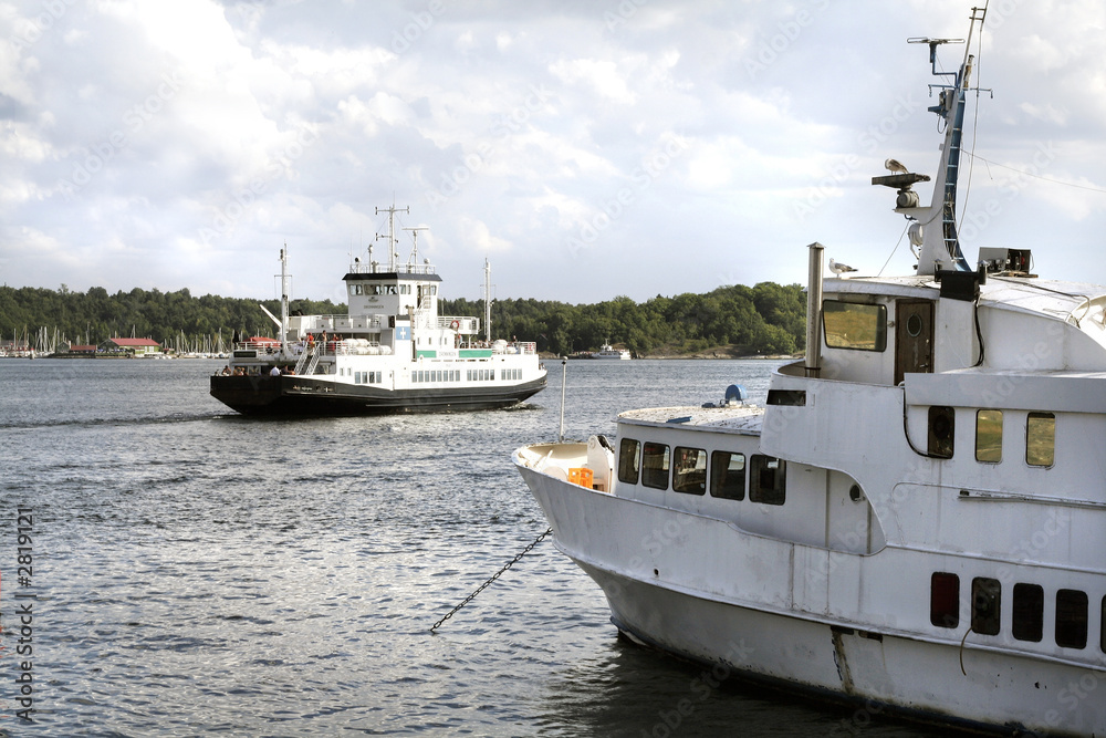 Naklejka premium sea ships