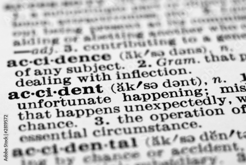 dictionary definition - accident
