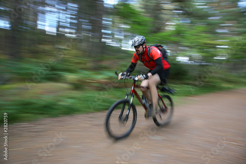 biken im wald