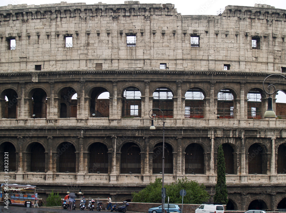 a closer view of colosseum in rome