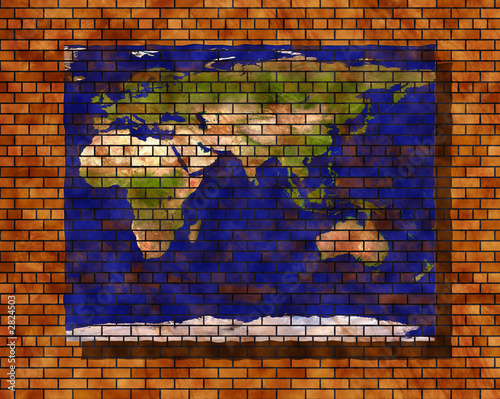 le monde sur un mur