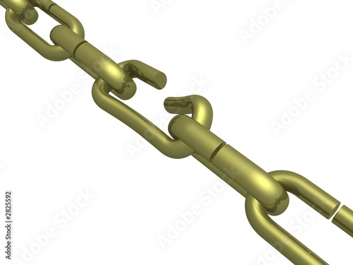 hanging chain. the 3d image.