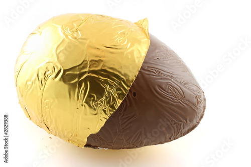 easter egg with foil back