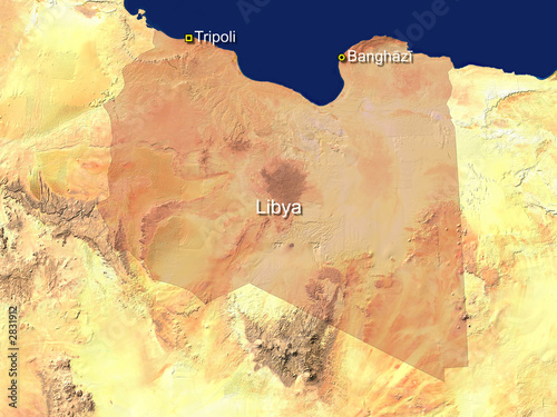 libya map