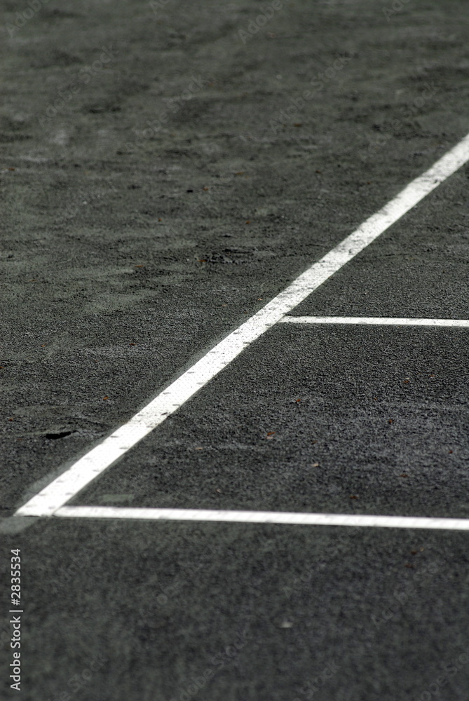 corner of tennis court