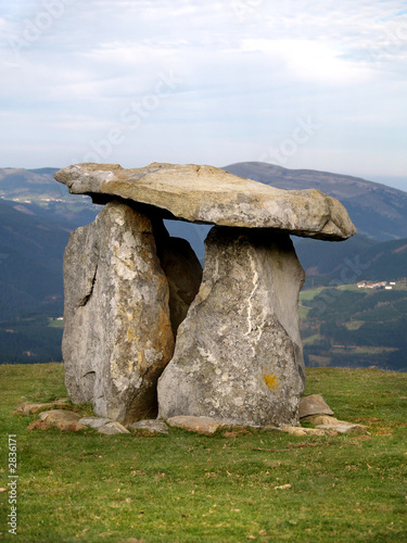 dolmen ancestral en el monte oiz photo