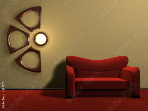 red sofa
