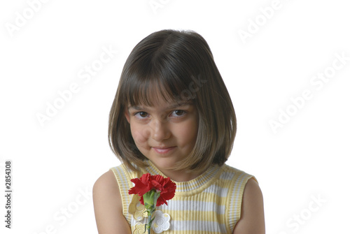 pretty girl with flower